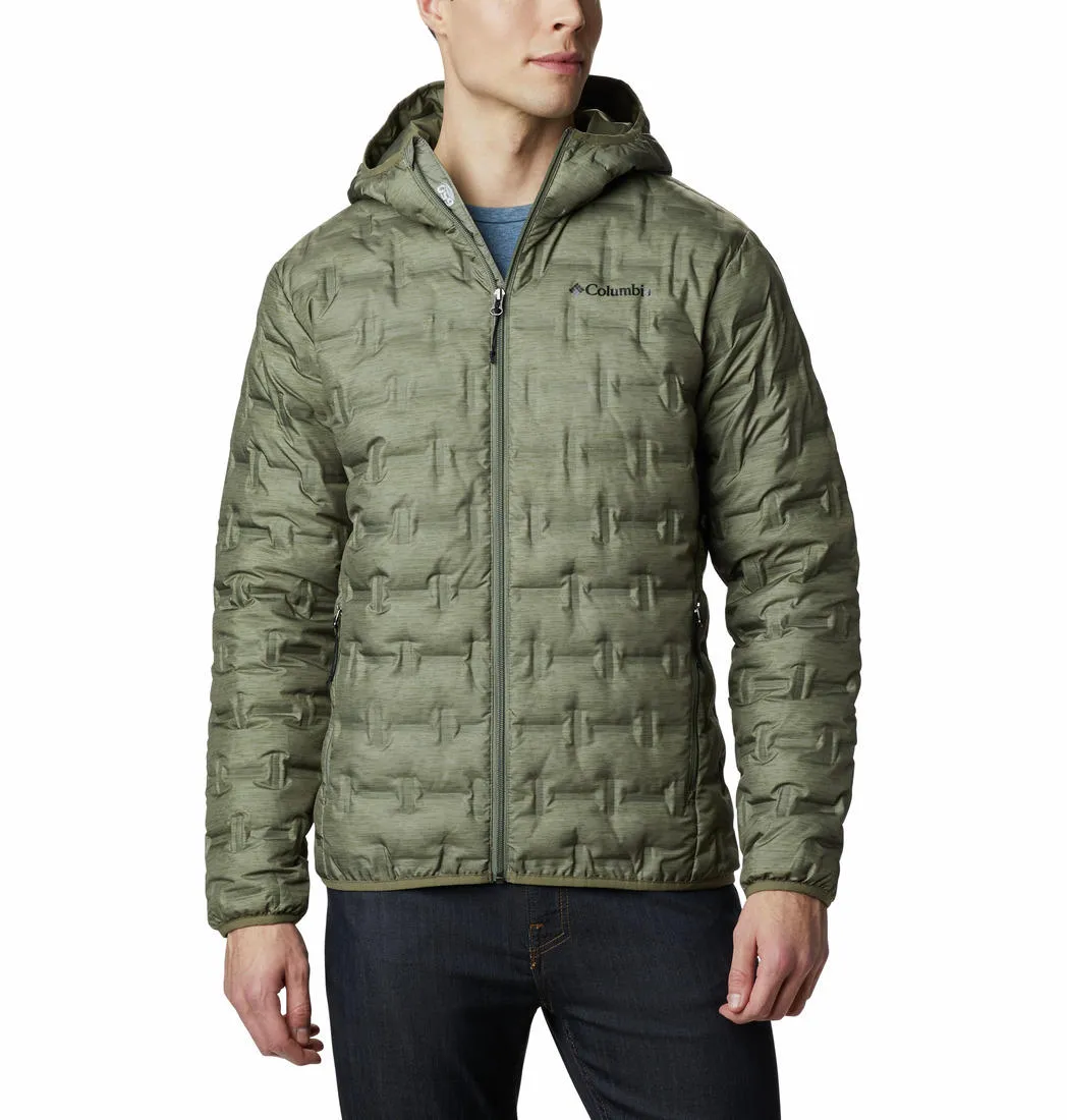 Columbia Men Green Omni-Heat Reflective Delta Ridge Hooded Down Jacket