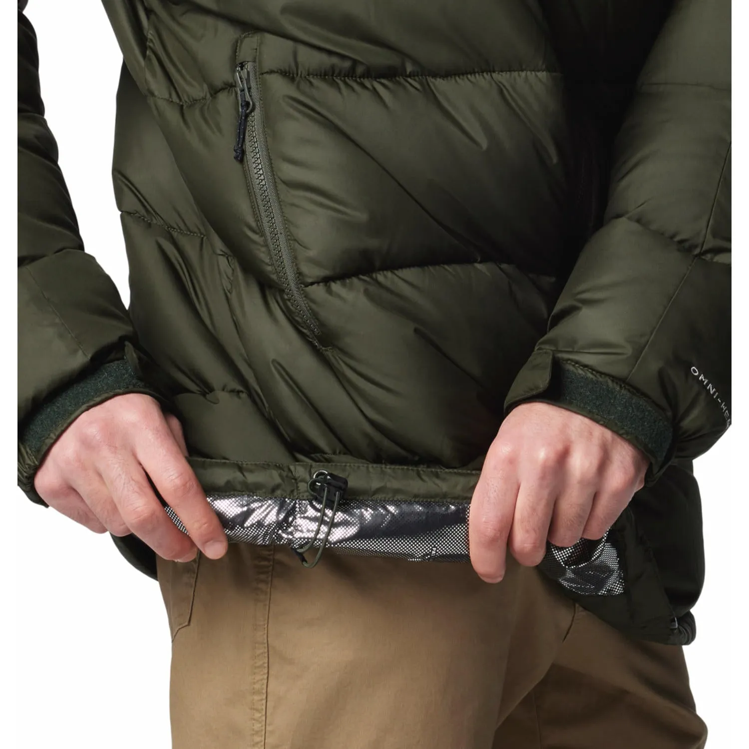 Columbia Men Green Omni-Heat Reflective Pike Lake Parka Parka Jacket