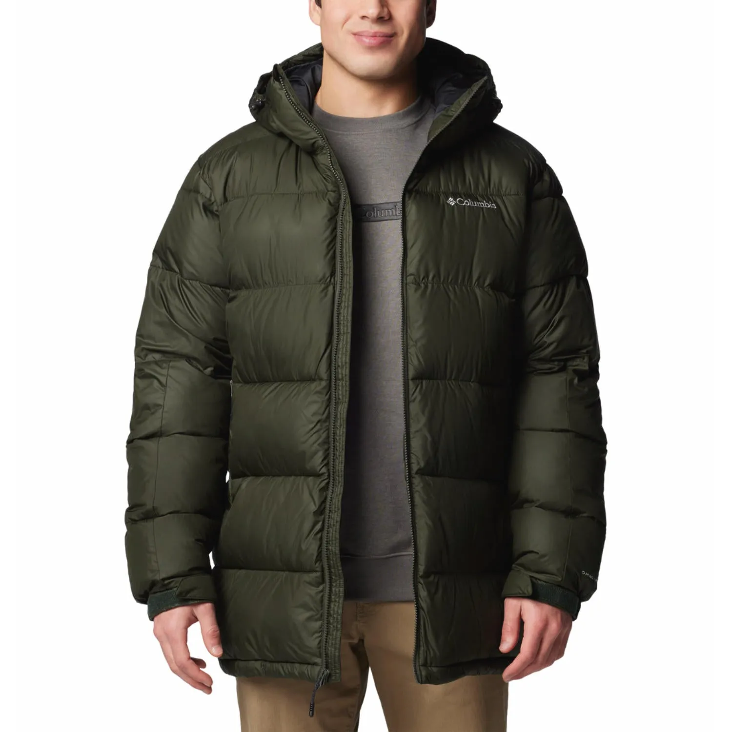 Columbia Men Green Omni-Heat Reflective Pike Lake Parka Parka Jacket