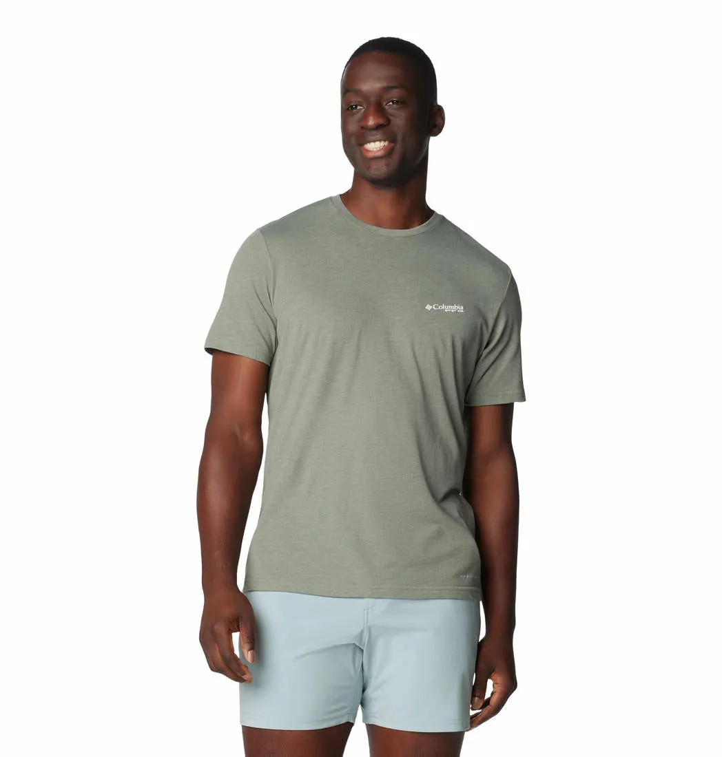 Columbia Men Green Omni-Shade PFG Tarpon Rise Tech Tshirt