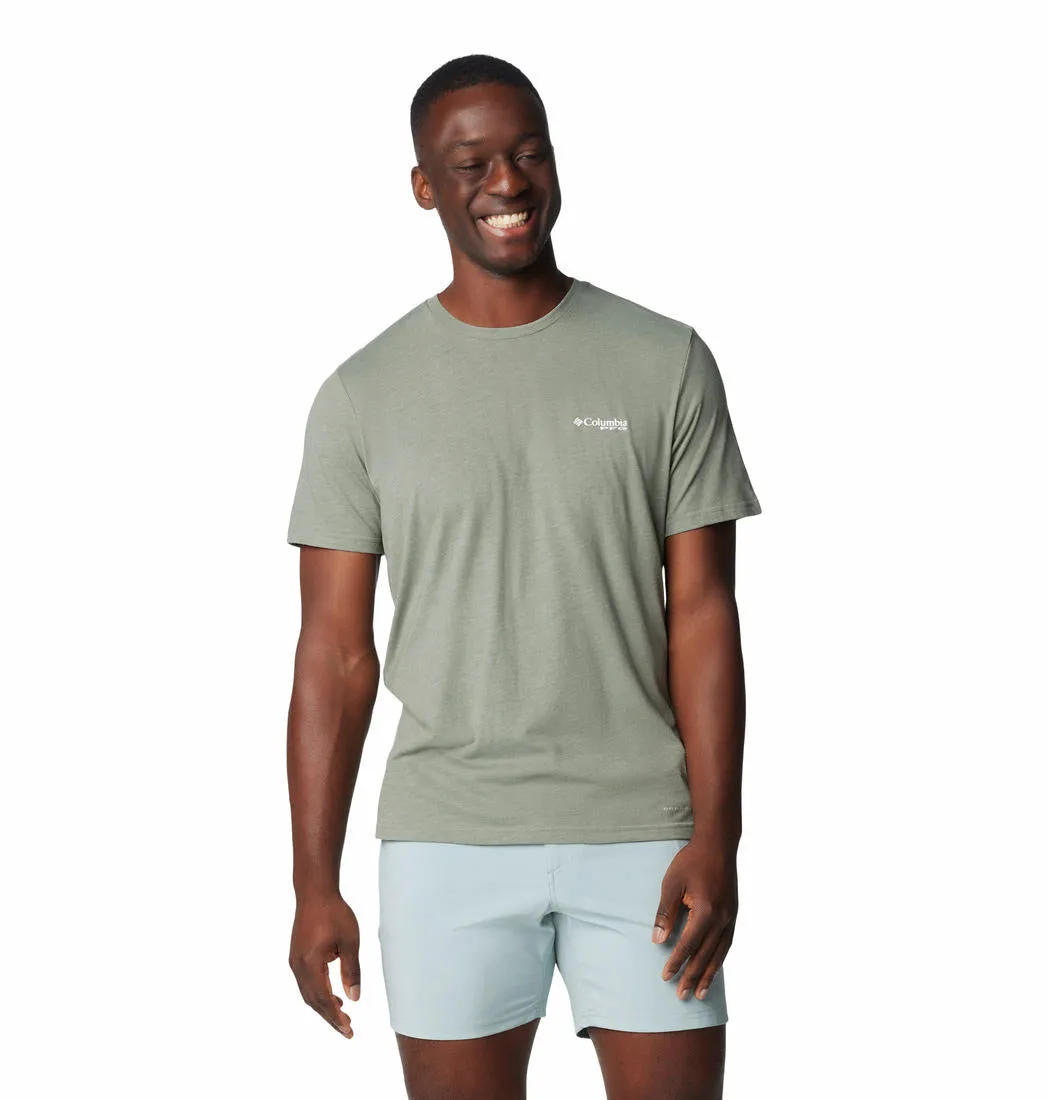 Columbia Men Green Omni-Shade PFG Tarpon Rise Tech Tshirt