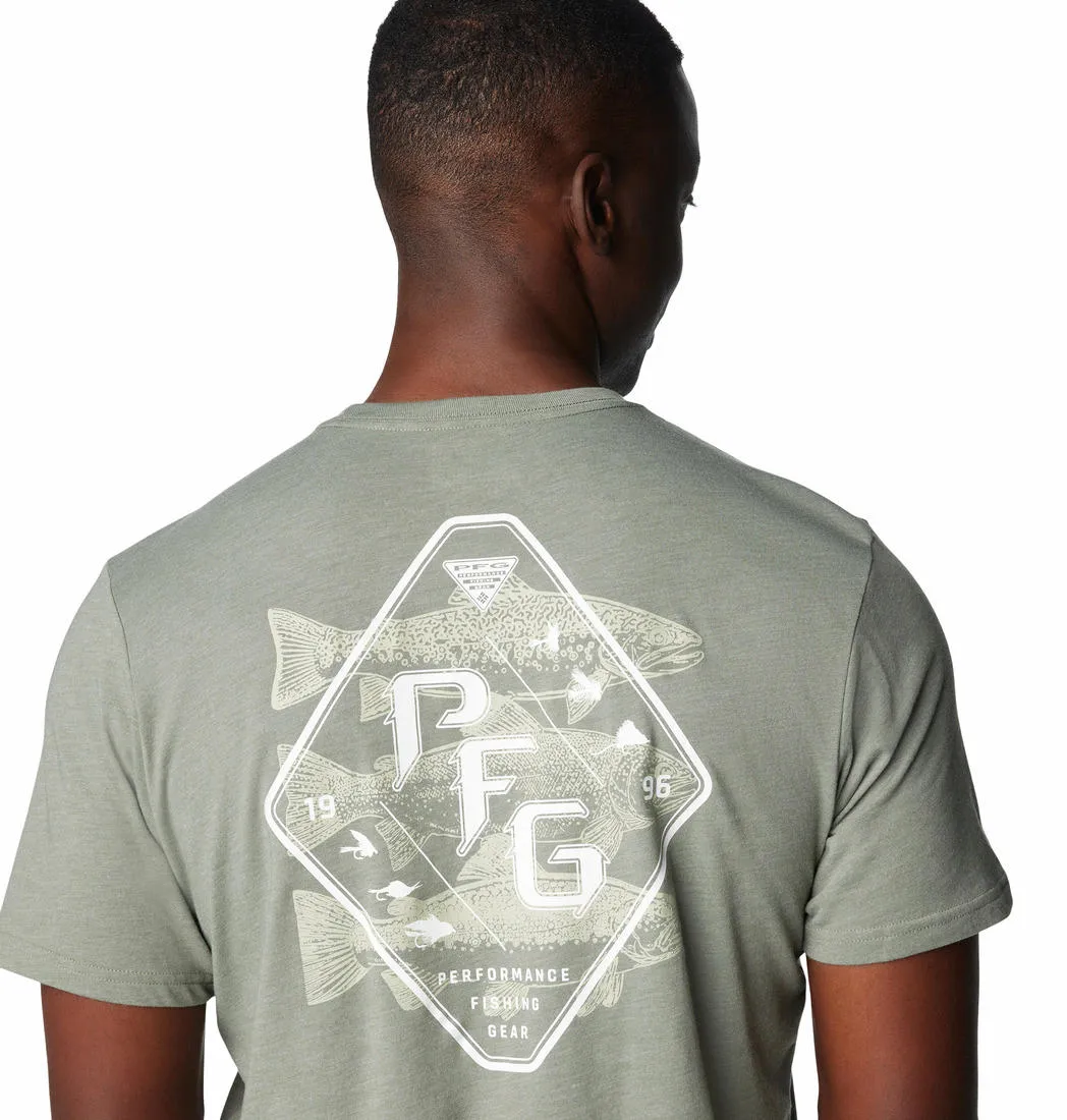 Columbia Men Green Omni-Shade PFG Tarpon Rise Tech Tshirt