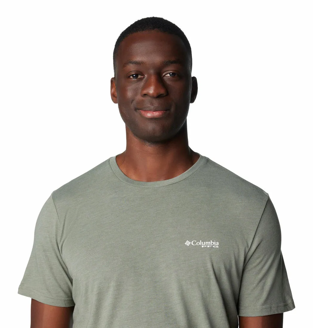 Columbia Men Green Omni-Shade PFG Tarpon Rise Tech Tshirt