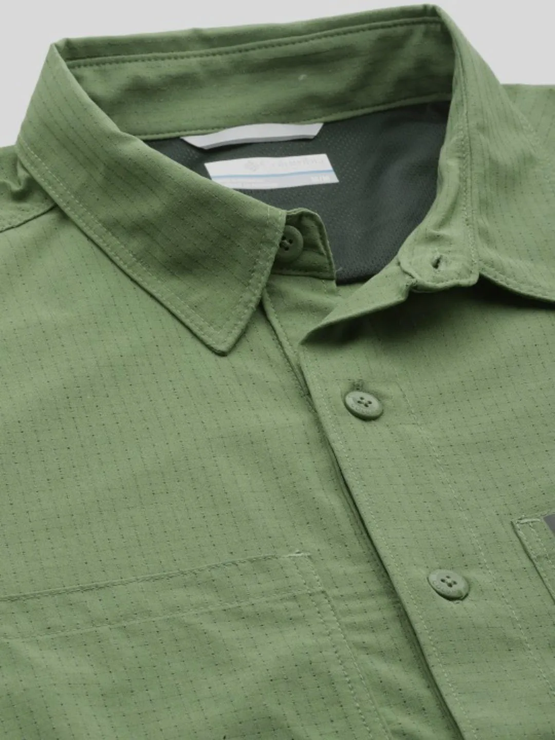Columbia Men Green Omni-Wick Black Mesa LW Long Sleeve Shirt