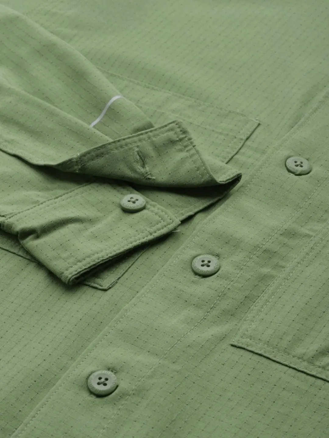 Columbia Men Green Omni-Wick Black Mesa LW Long Sleeve Shirt