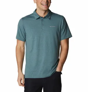Columbia Men Green Omni-Wick Tech Trail Polo Tshirt