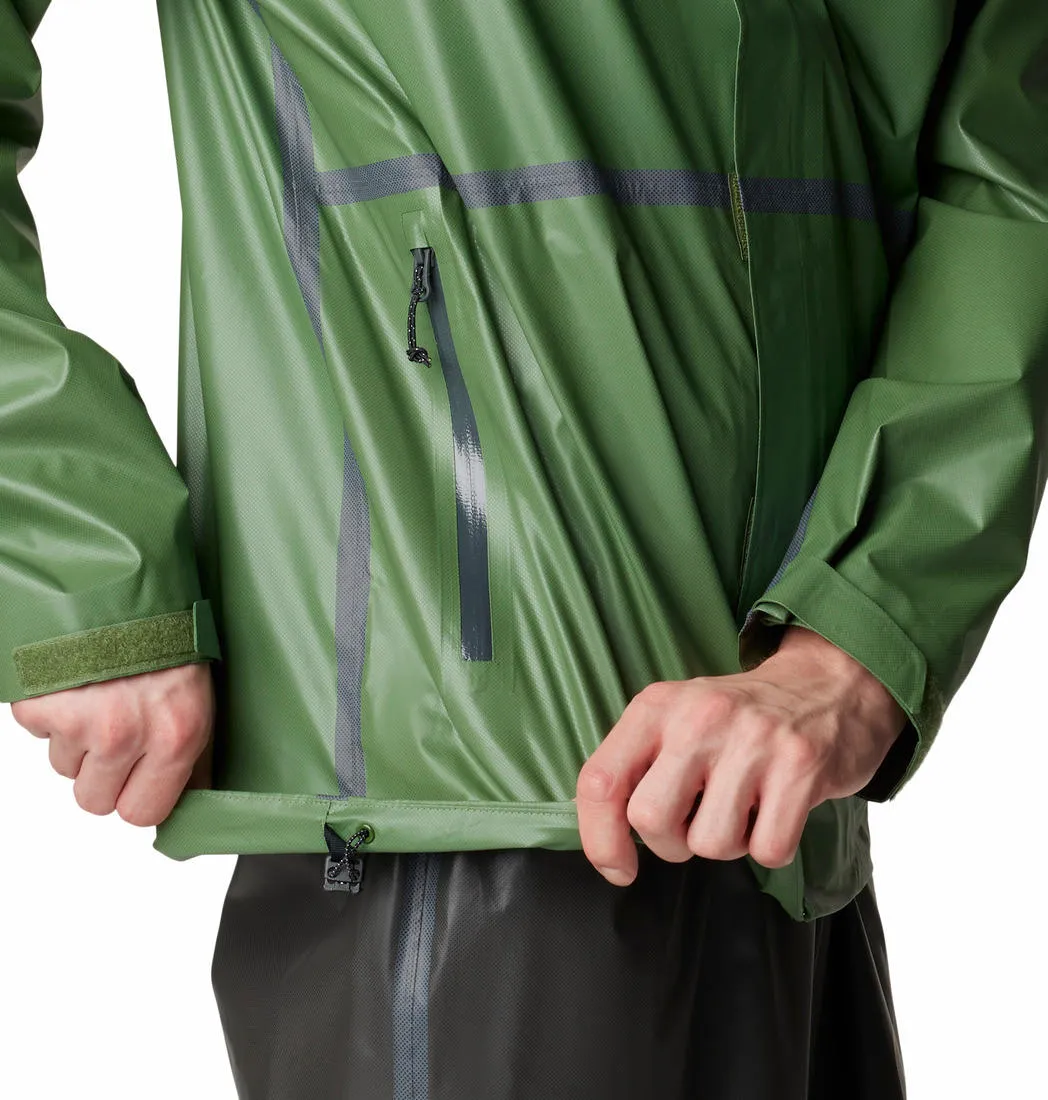 Columbia Men Green Outdry Extreme OutDry HikeLite Shell Waterproof Rain Jacket