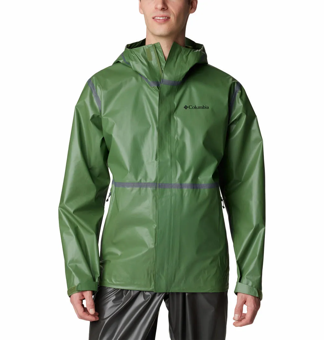 Columbia Men Green Outdry Extreme OutDry HikeLite Shell Waterproof Rain Jacket
