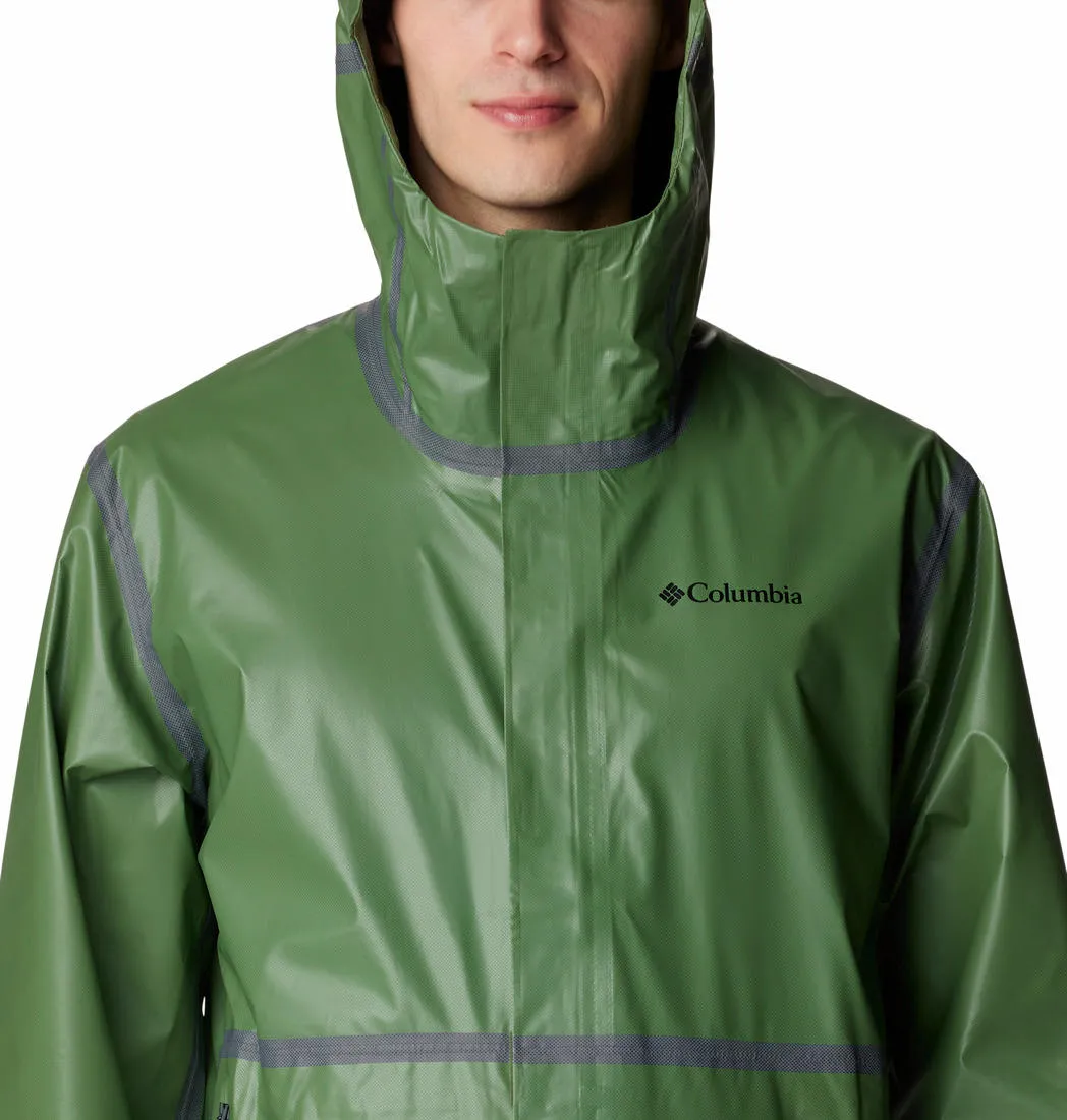 Columbia Men Green Outdry Extreme OutDry HikeLite Shell Waterproof Rain Jacket