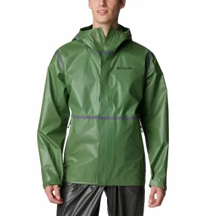 Columbia Men Green Outdry Extreme OutDry HikeLite Shell Waterproof Rain Jacket