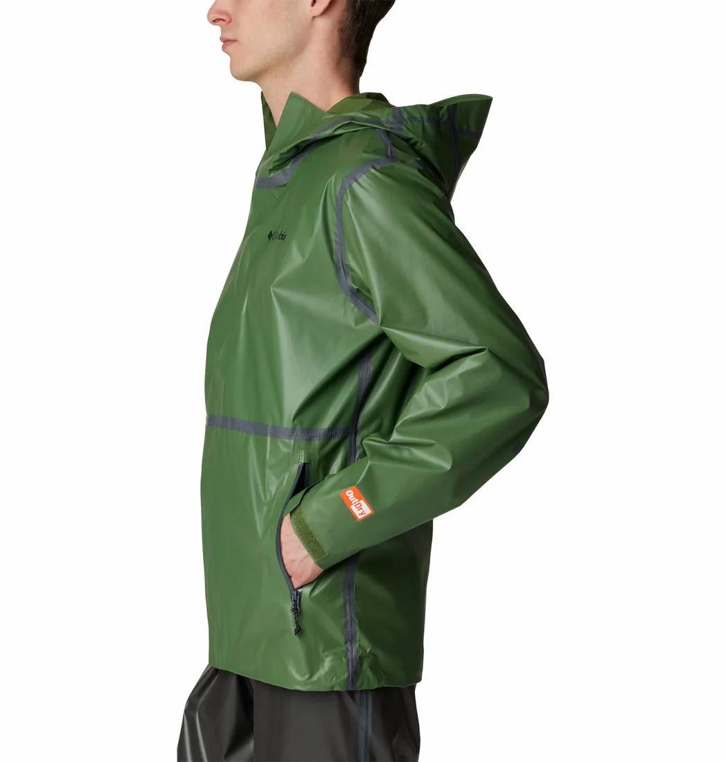 Columbia Men Green Outdry Extreme OutDry HikeLite Shell Waterproof Rain Jacket
