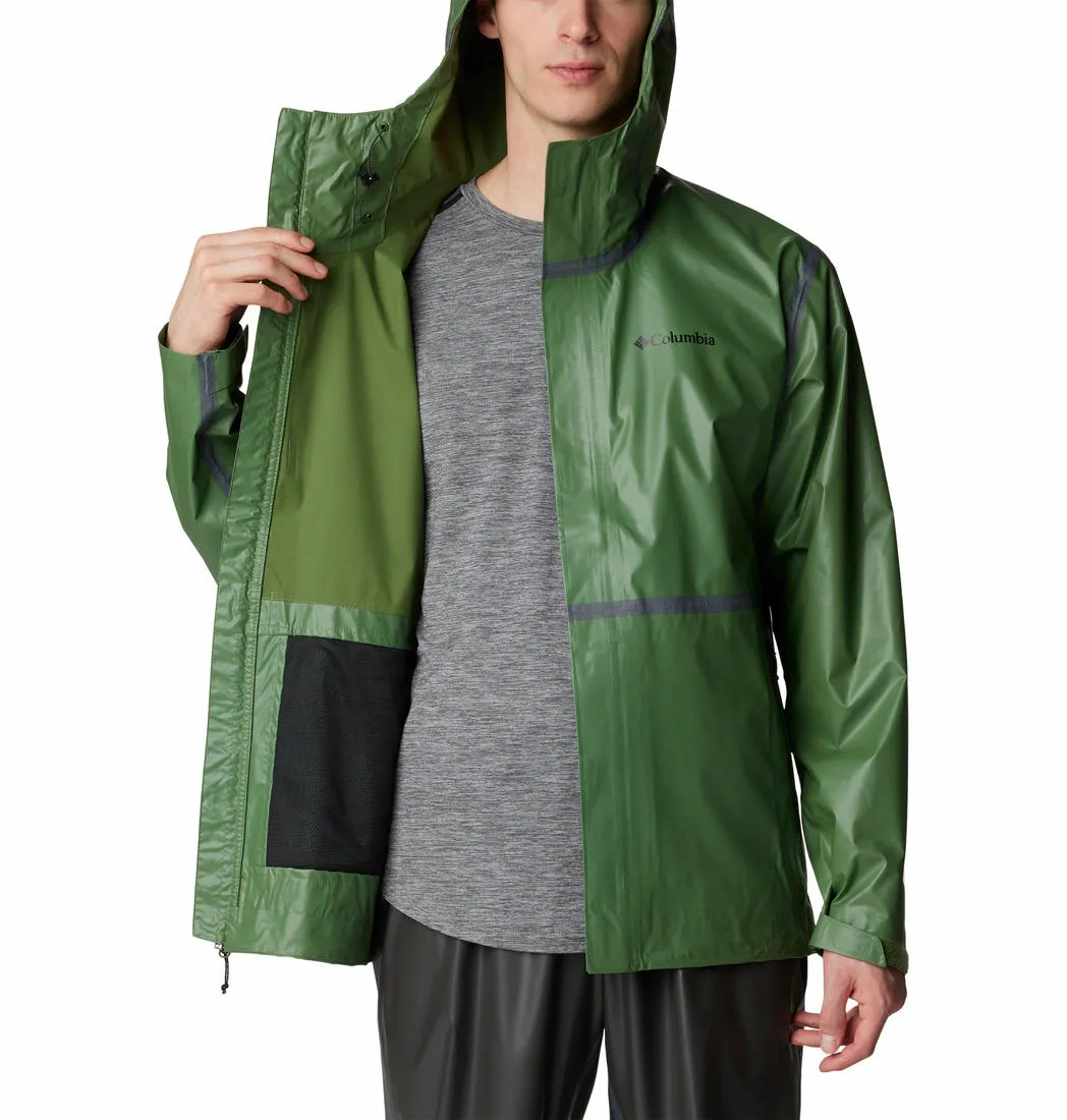 Columbia Men Green Outdry Extreme OutDry HikeLite Shell Waterproof Rain Jacket