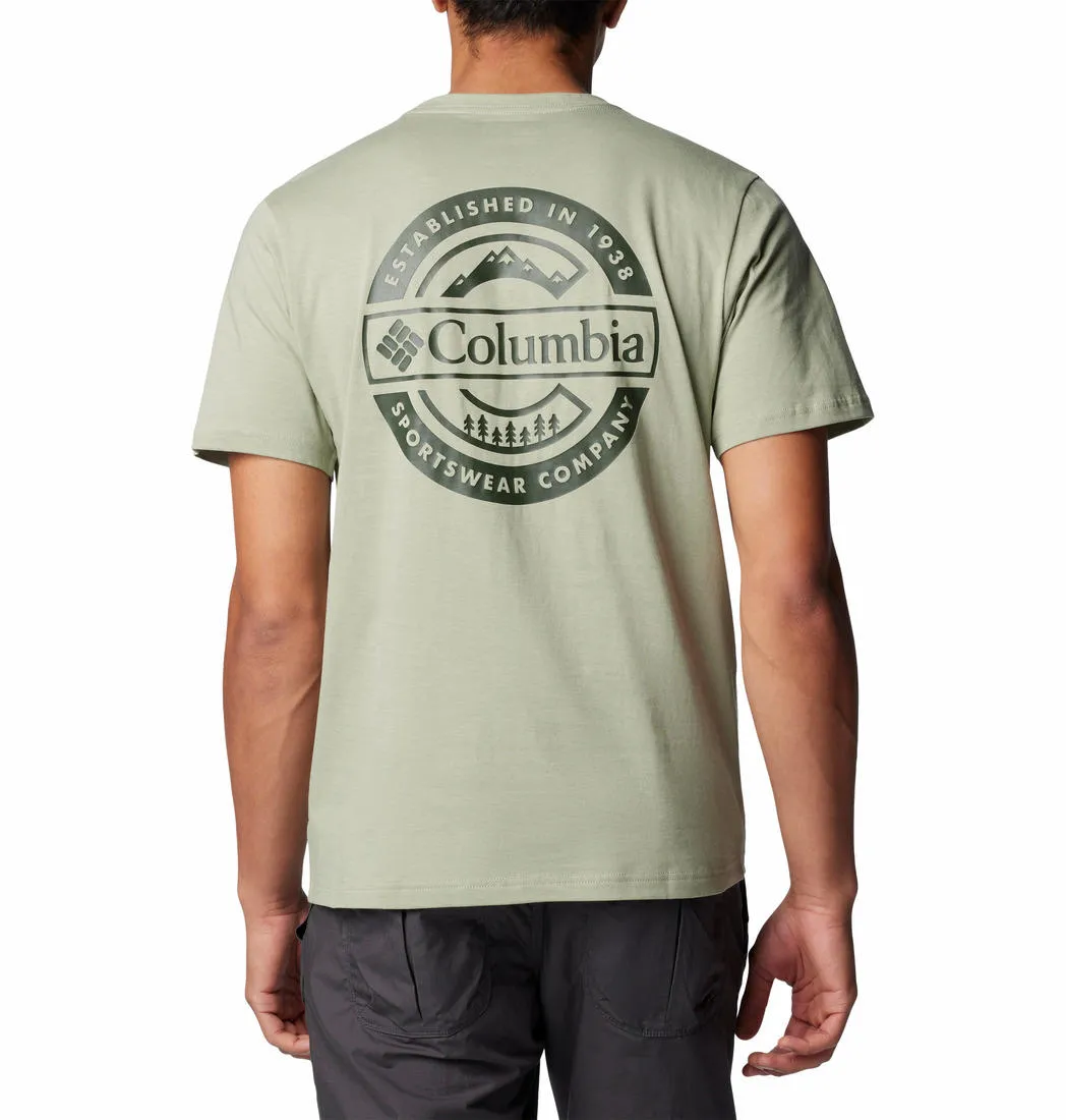 Columbia Men Green Rapid Ridge Back Graphic II Tshirt