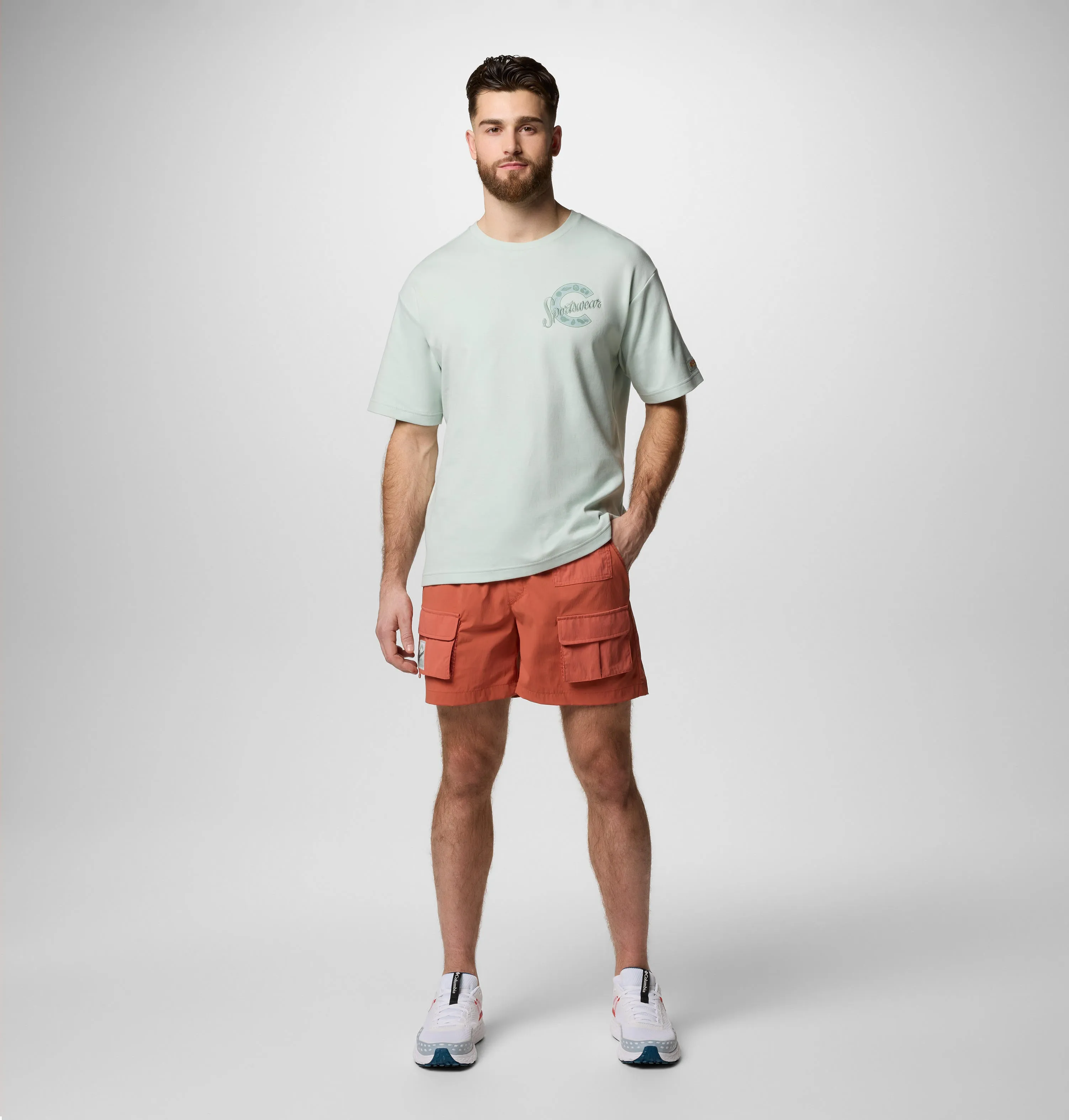 Columbia Men Green Sun Protection CSC Heritage Graphic Tshirt