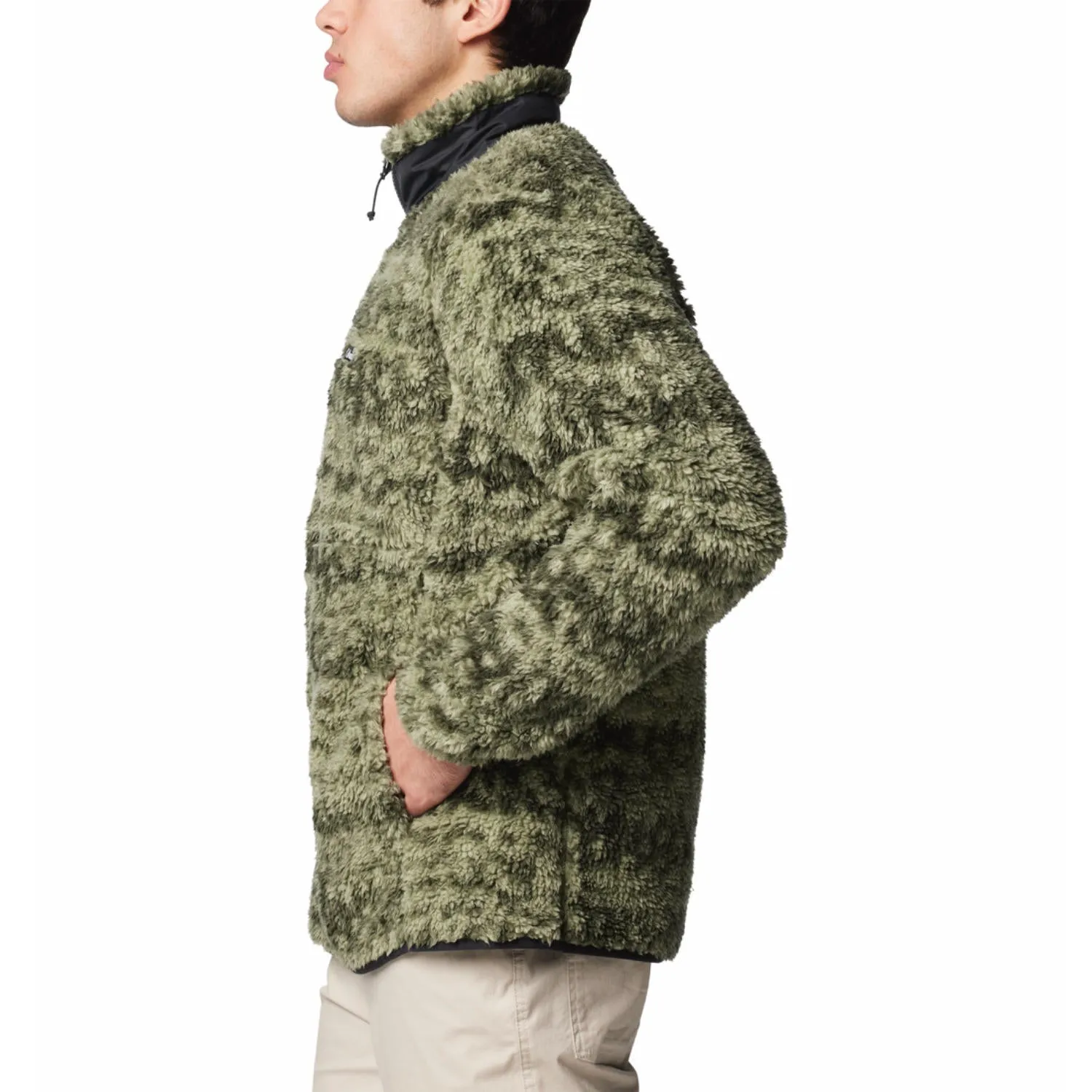 Columbia Men Green Winter Pass Printed II Fleece Jacket