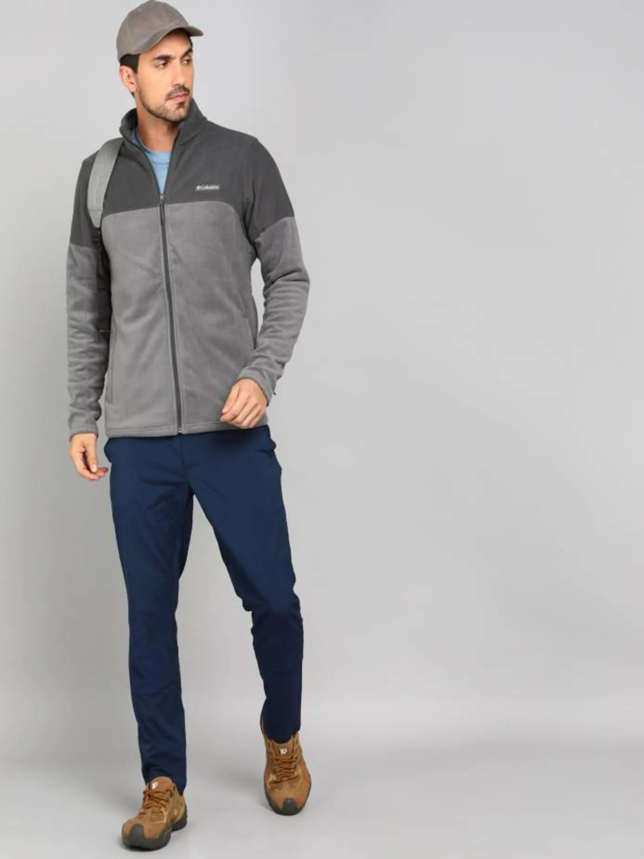 Columbia Men Grey Basin Trail III Fleece Jacket
