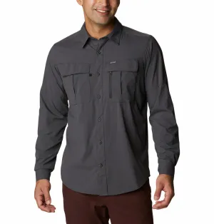 Columbia Men Grey Omni-Shield Newton Ridge II Long Sleeve Shirt