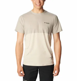 Columbia Men Grey Omni-Wick Cirque River Graphic Crew Tshirt