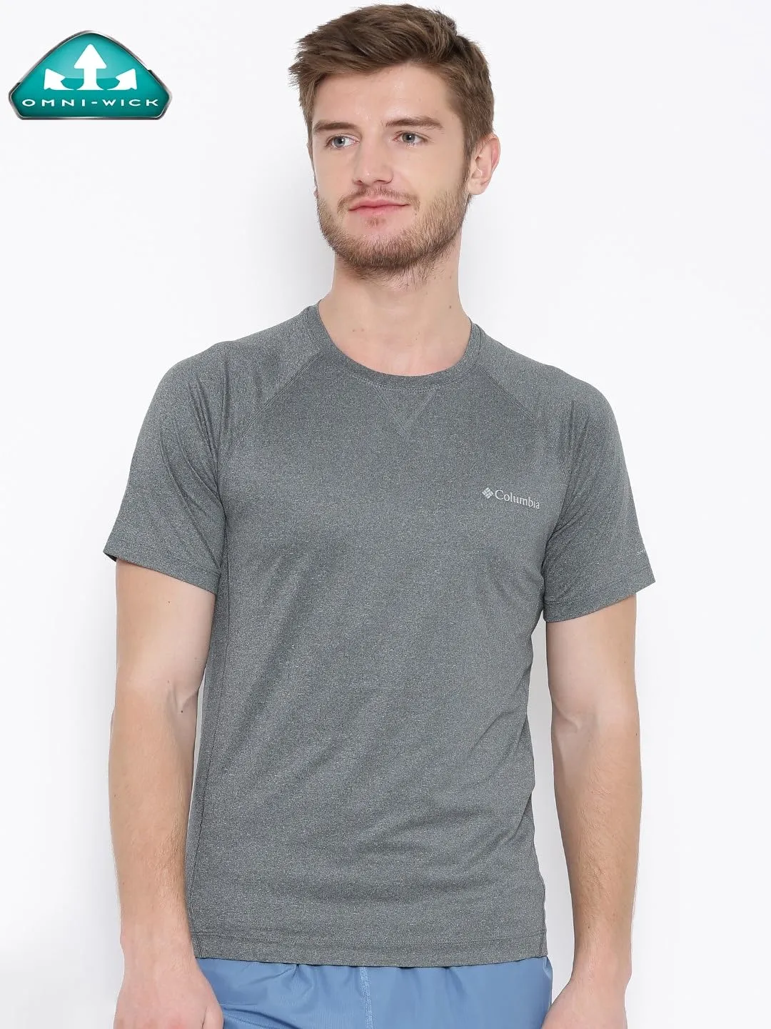 Columbia Men Grey Omni-Wick High and Dry II Tshirt