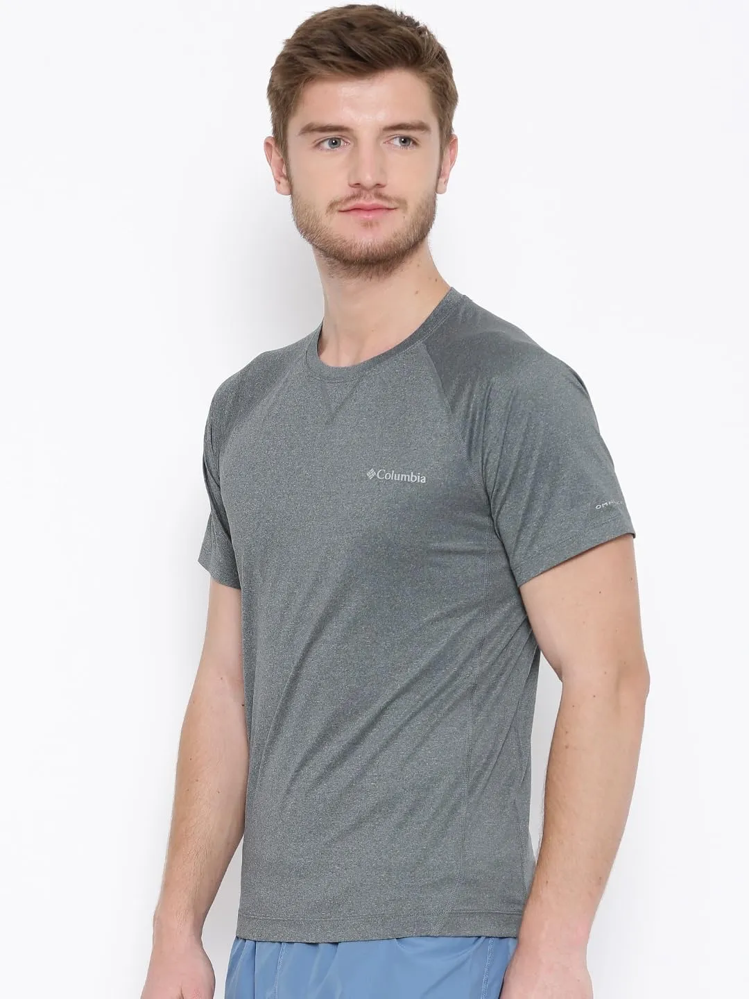 Columbia Men Grey Omni-Wick High and Dry II Tshirt