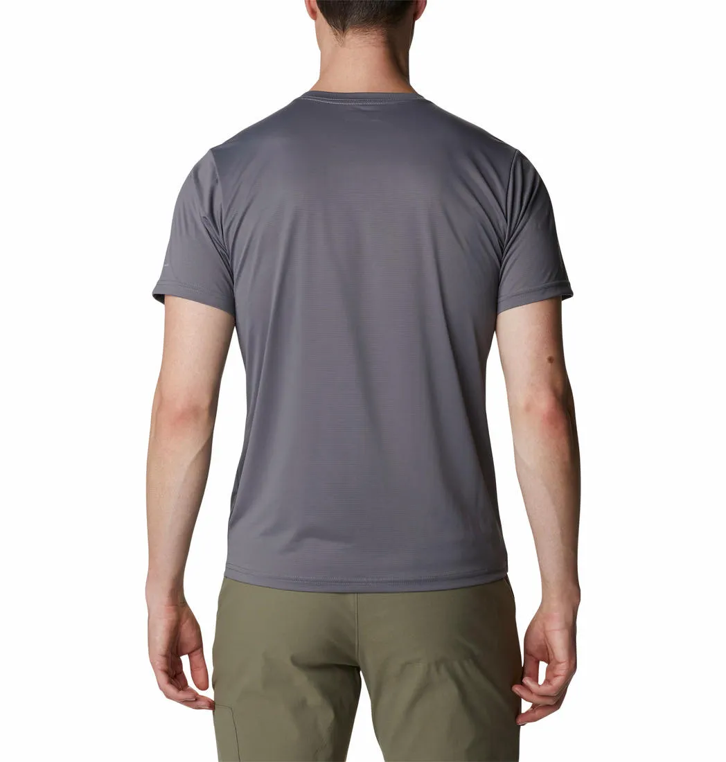 Columbia Men Grey Omni-Wick Hike Crew Tshirt