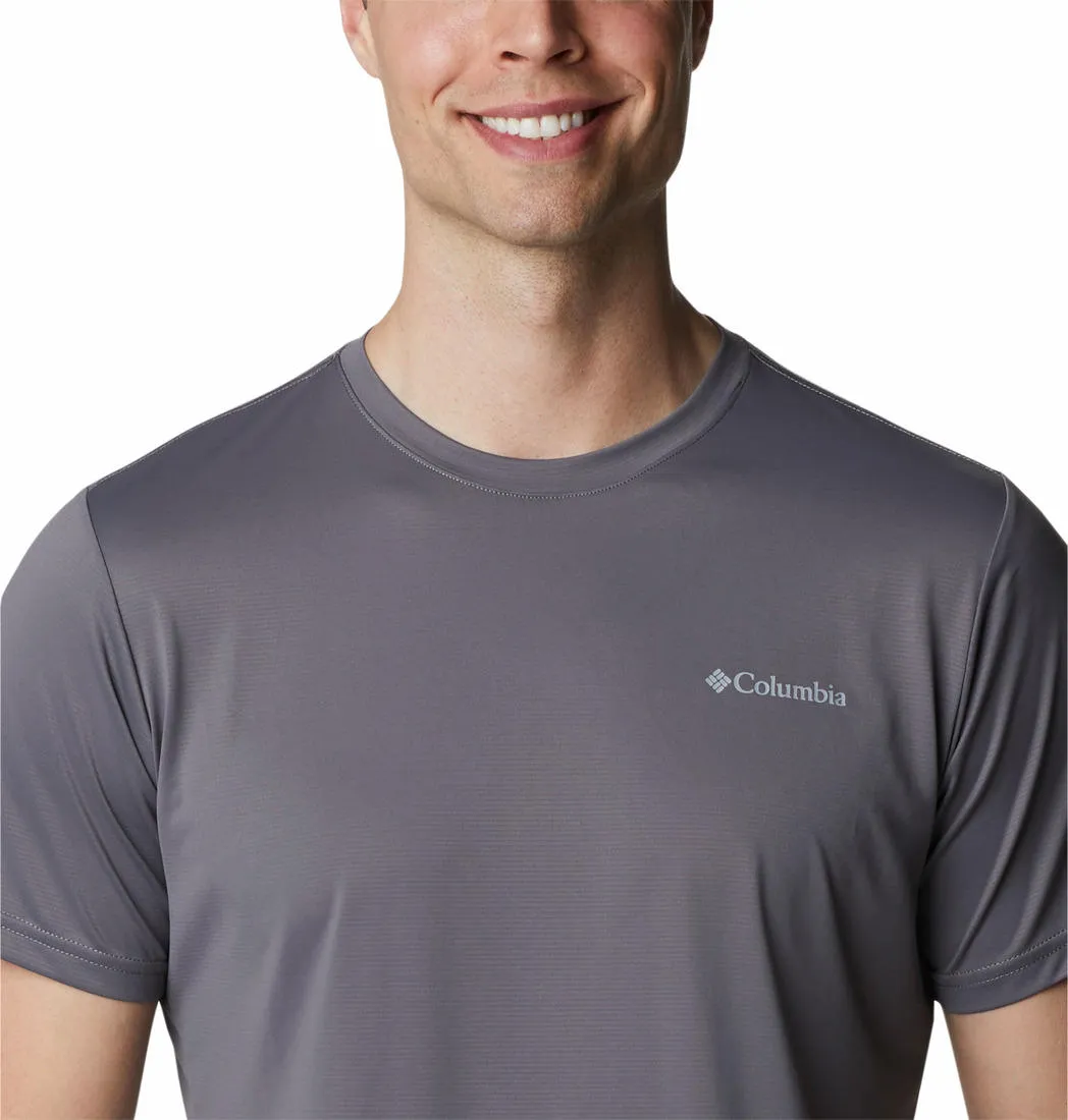 Columbia Men Grey Omni-Wick Hike Crew Tshirt