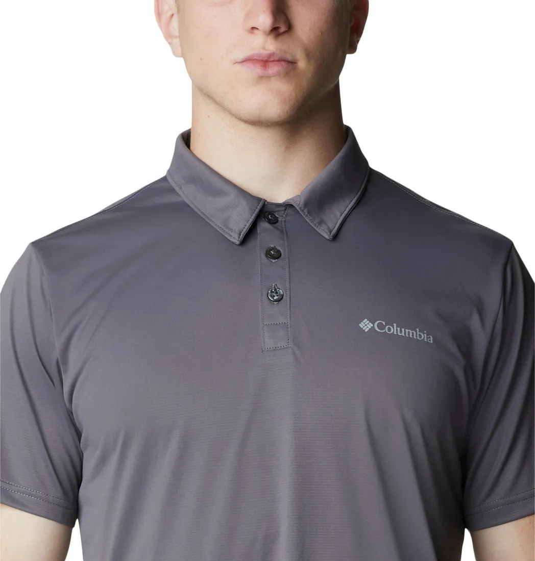 Columbia Men Grey Omni-Wick Hike Polo Tshirt
