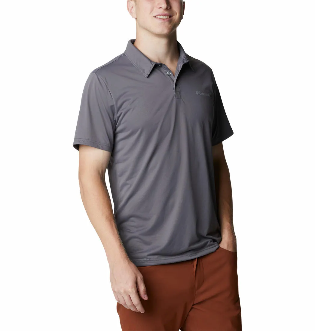 Columbia Men Grey Omni-Wick Hike Polo Tshirt