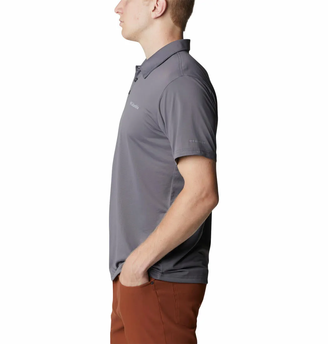 Columbia Men Grey Omni-Wick Hike Polo Tshirt