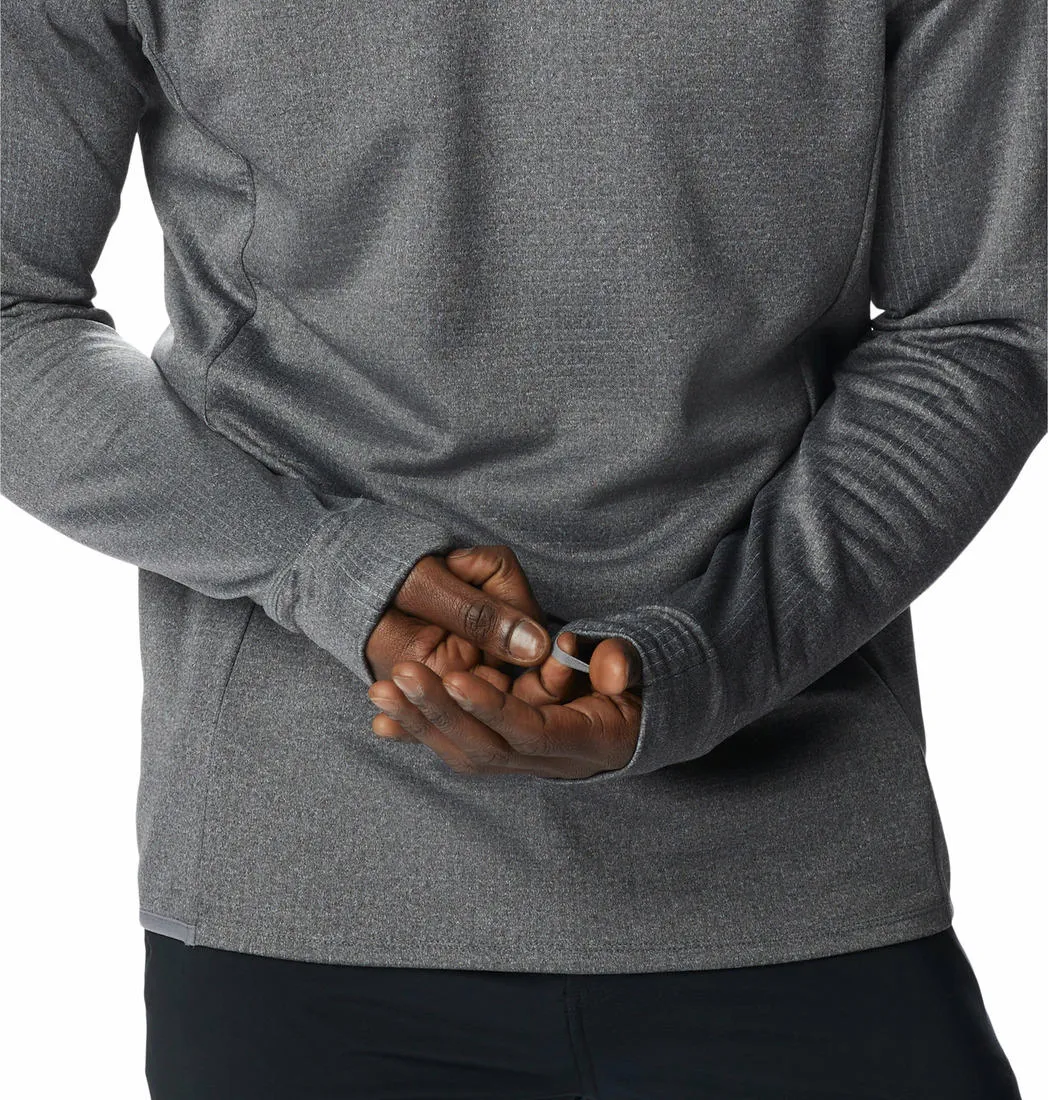 Columbia Men Grey Omni-Wick Park View Crew Fleece Jacket