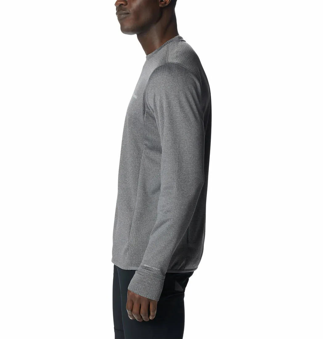 Columbia Men Grey Omni-Wick Park View Crew Fleece Jacket