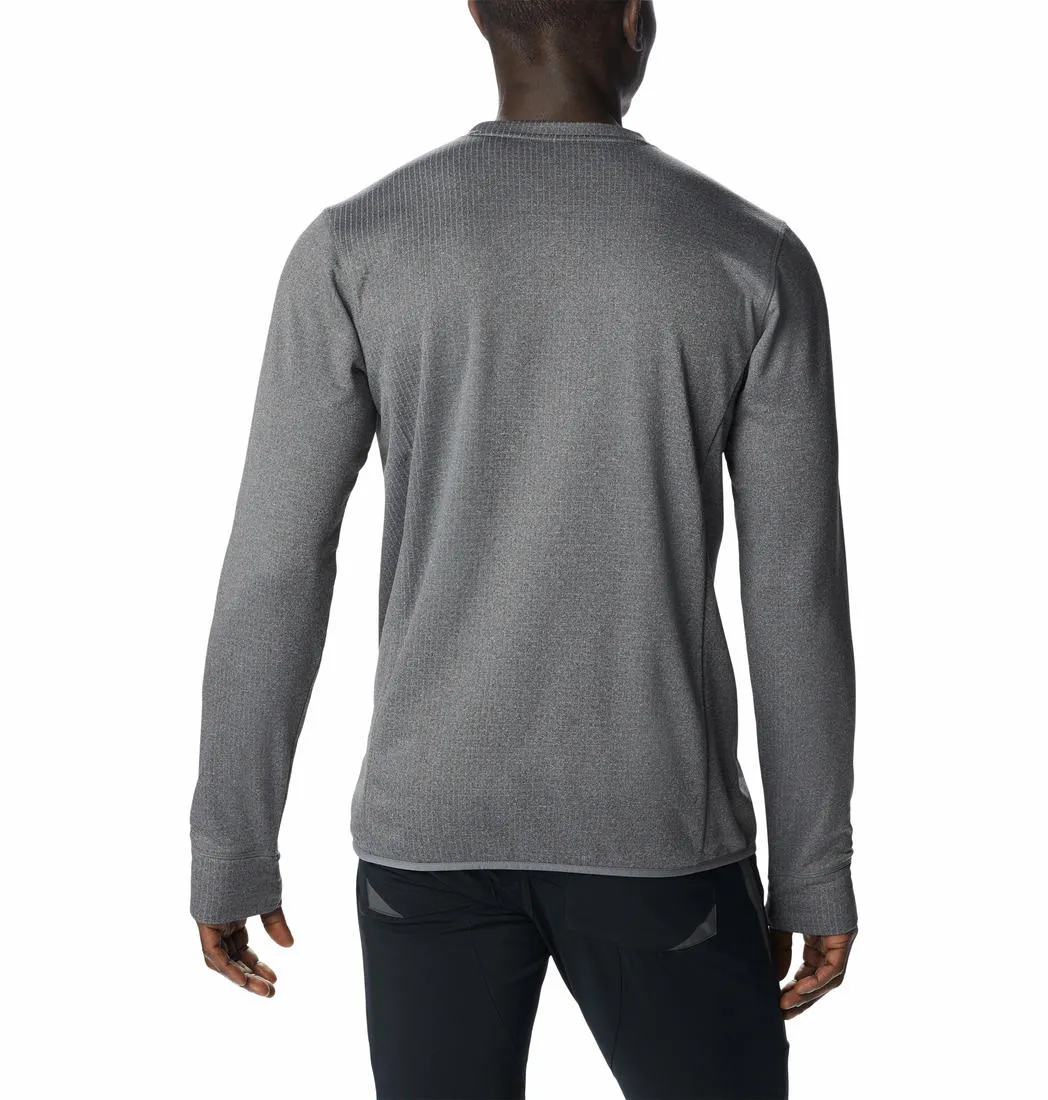 Columbia Men Grey Omni-Wick Park View Crew Fleece Jacket