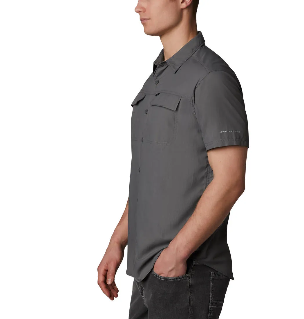 Columbia Men Grey Omni-Wick Silver Ridge 2.0 Short Sleeve Shirt