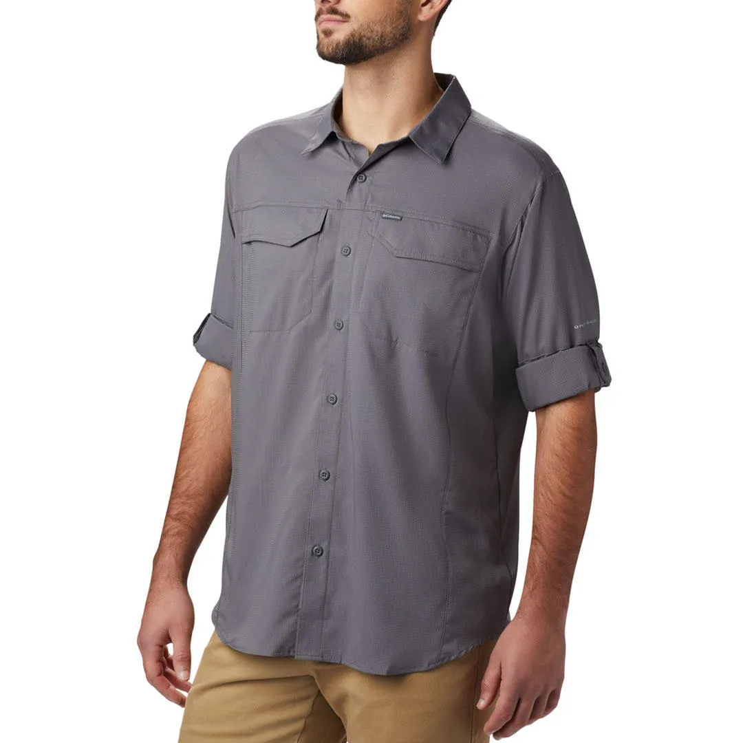 Columbia Men Grey Omni-Wick Silver Ridge Lite Long Sleeve Shirt