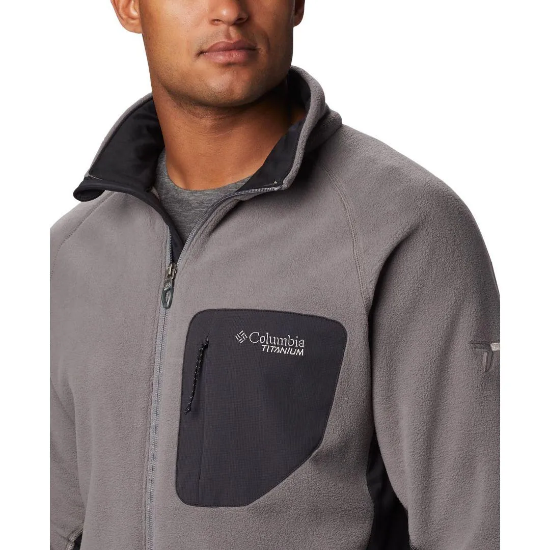Columbia Men Grey Omni-Wick Titan Pass 2.0 II Fleece Jacket