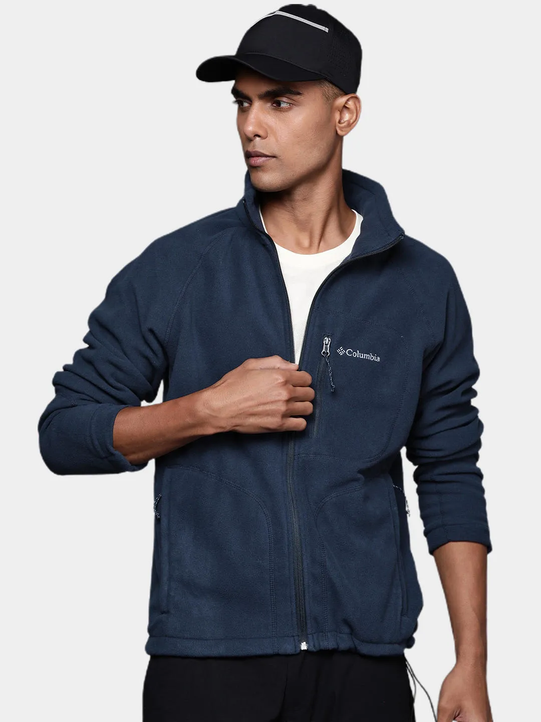 Columbia Men Navy Blue Fast Trek II Fleece Jacket