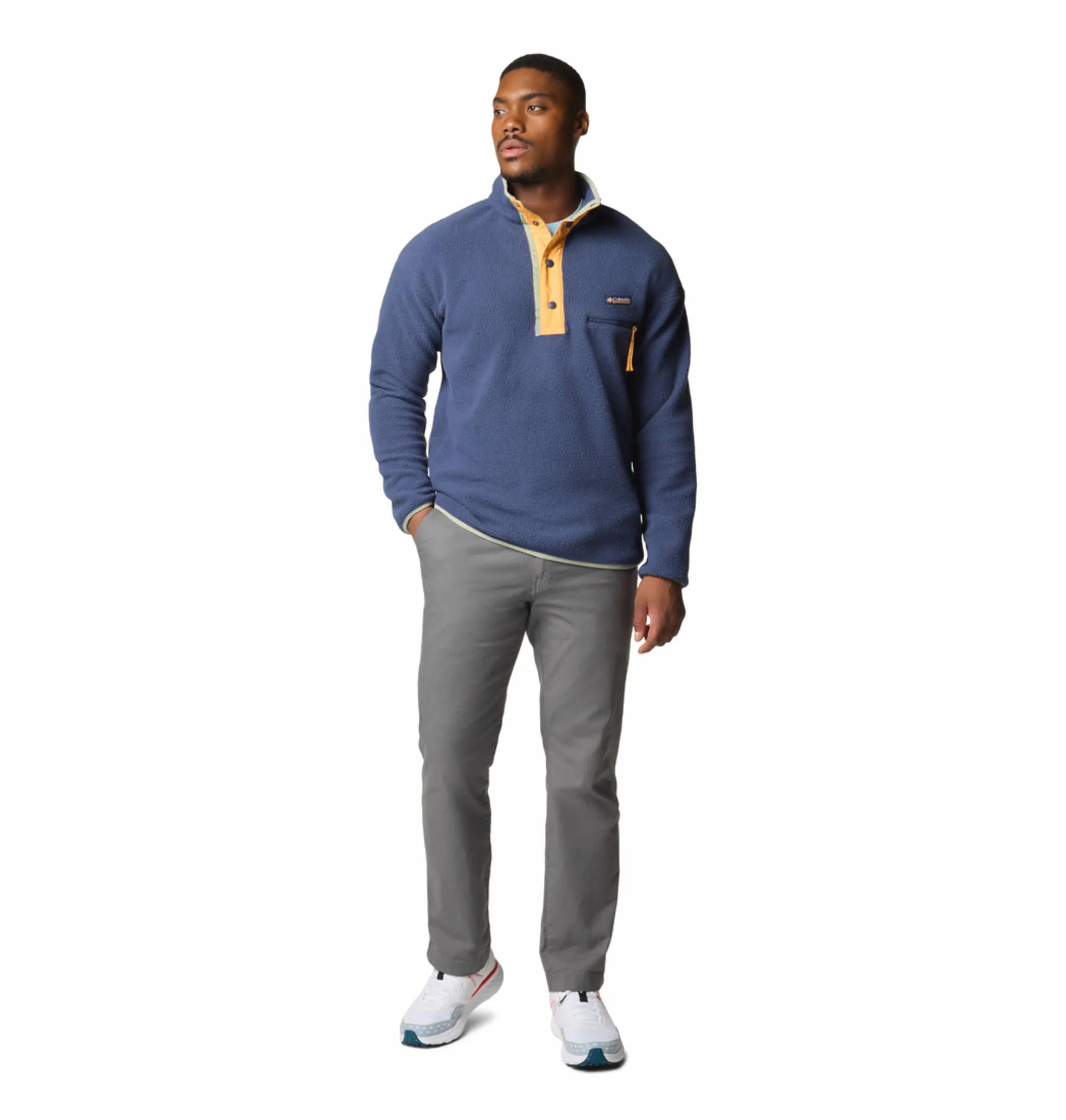 Columbia Men Navy Blue Helvetia II Half Snap Fleece