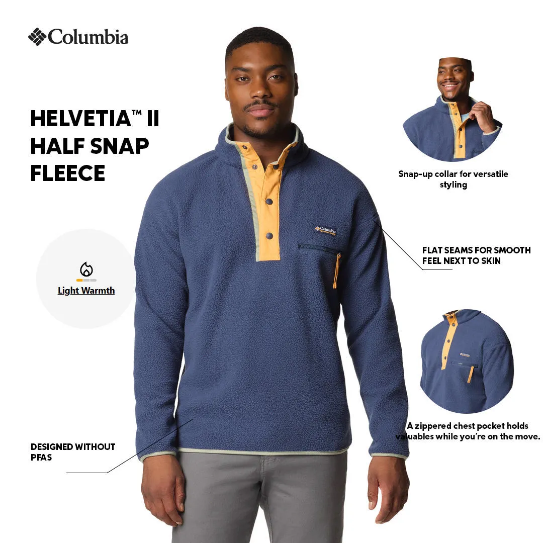 Columbia Men Navy Blue Helvetia II Half Snap Fleece