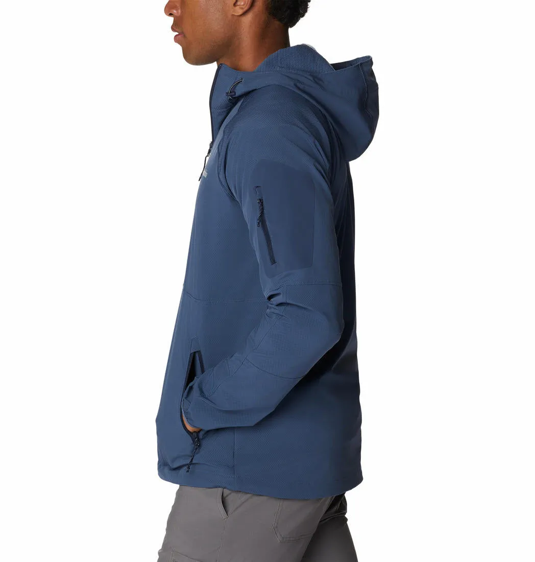 Columbia Men Navy Blue Omni-Shield Tall Heights Hooded Softshell Jacket
