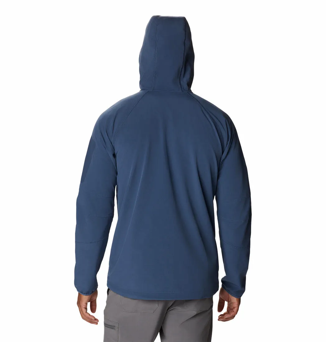 Columbia Men Navy Blue Omni-Shield Tall Heights Hooded Softshell Jacket