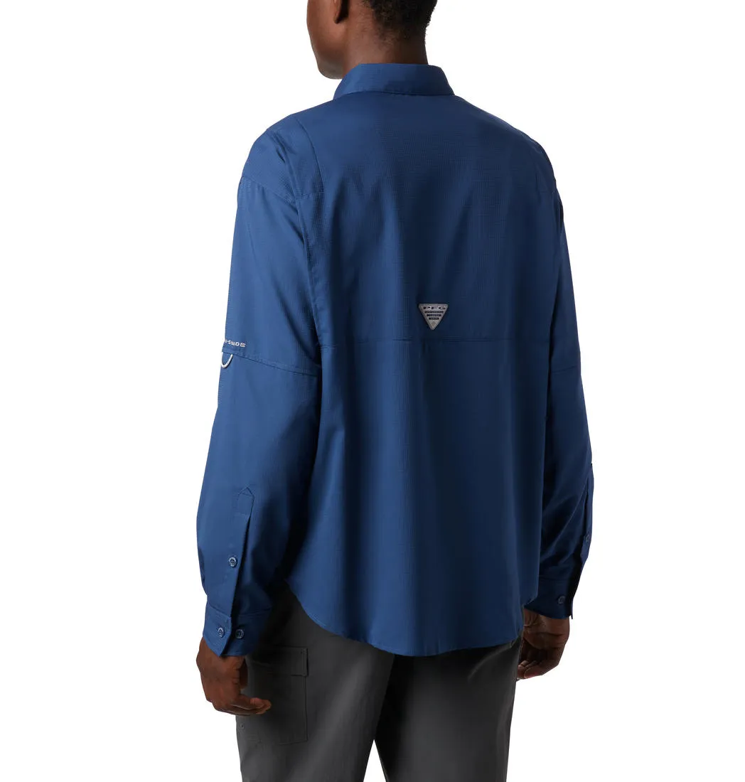 Columbia Men Navy Blue Omni-Wick Tamiami II Long Sleeve Shirt