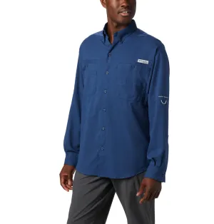 Columbia Men Navy Blue Omni-Wick Tamiami II Long Sleeve Shirt