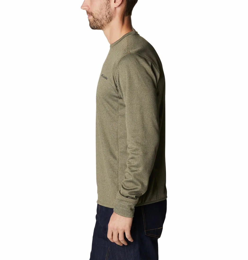 Columbia Men Olive Omni-Wick Park View Crew Fleece Jacket