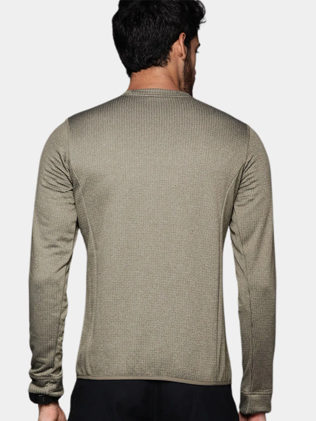 Columbia Men Olive Omni-Wick Park View Crew Fleece Jacket
