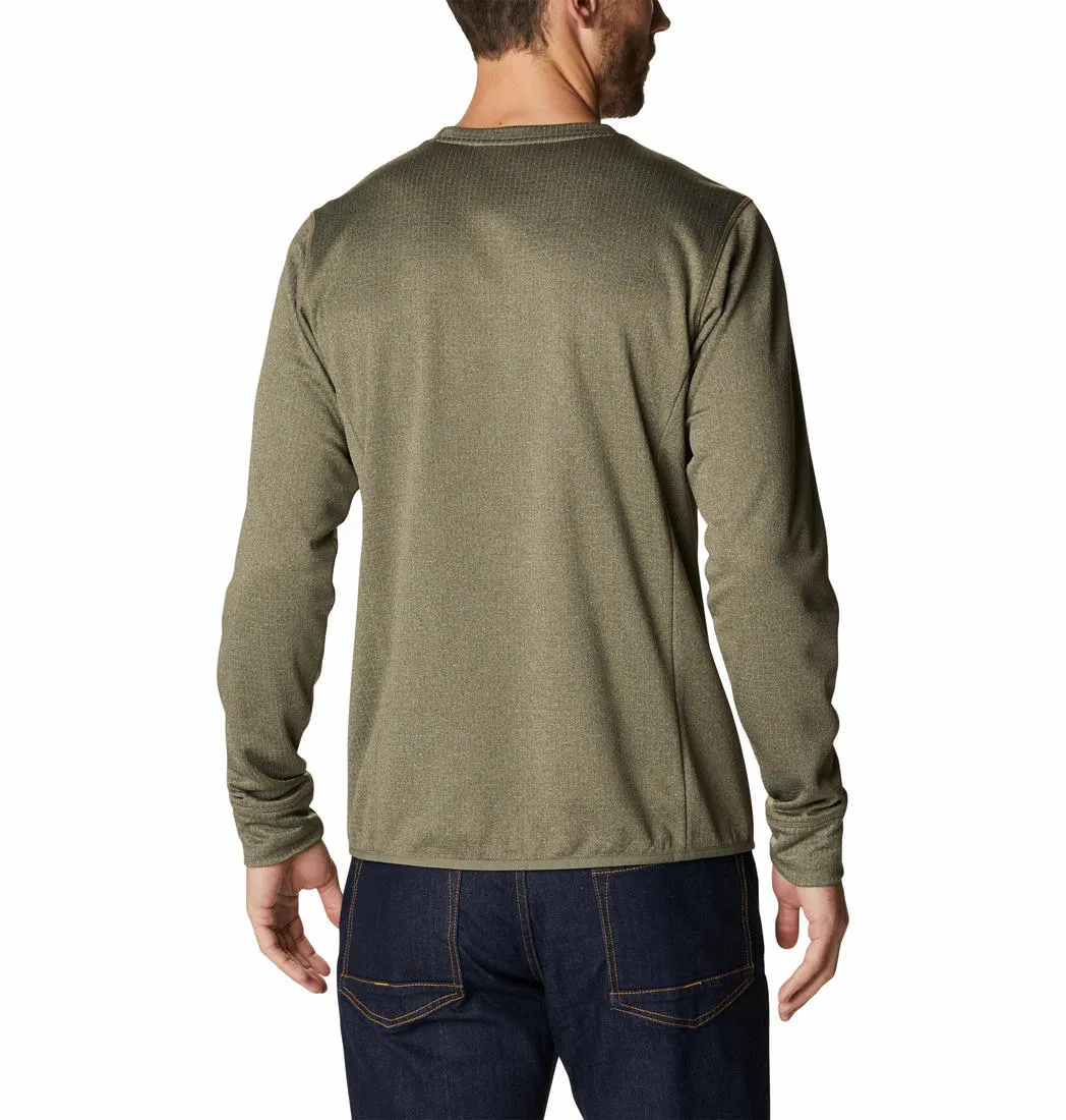 Columbia Men Olive Omni-Wick Park View Crew Fleece Jacket