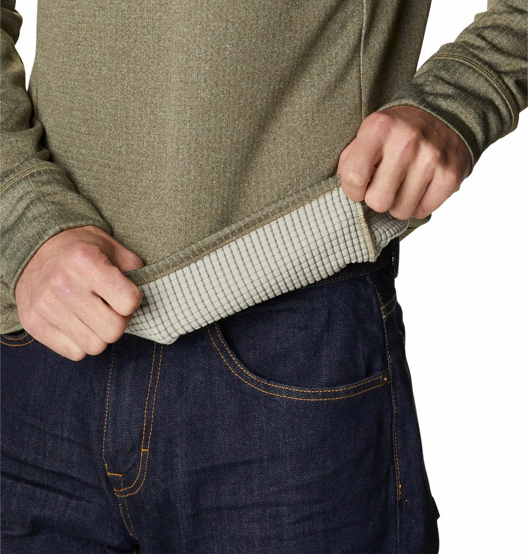 Columbia Men Olive Omni-Wick Park View Crew Fleece Jacket