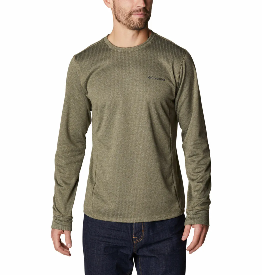 Columbia Men Olive Omni-Wick Park View Crew Fleece Jacket