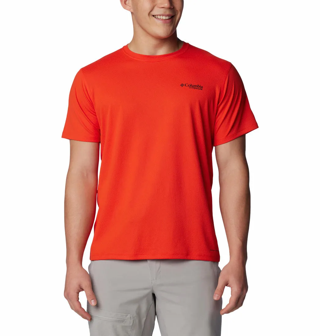 Columbia Men Orange Omni-Shade Summit Valley Crew Tshirt