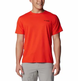 Columbia Men Orange Omni-Shade Summit Valley Crew Tshirt