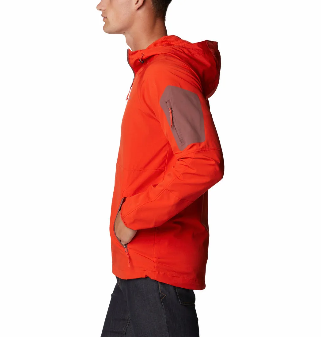 Columbia Men Orange Omni-Shield Tall Heights Hooded Softshell Jacket